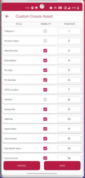 screenshot of Effitrac Asset Management
